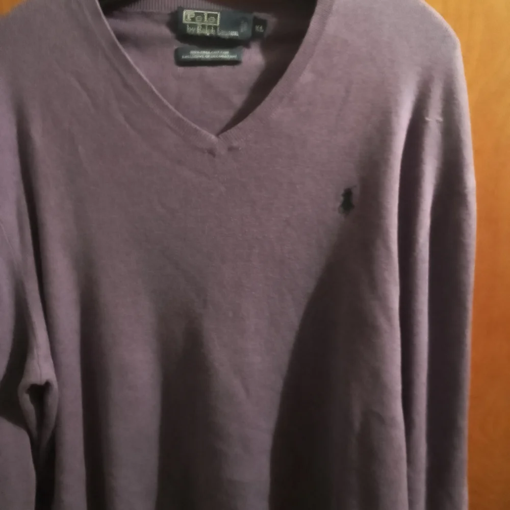 Polo by Ralph Lauren Men's‎ V-Neck Sweater in Purple